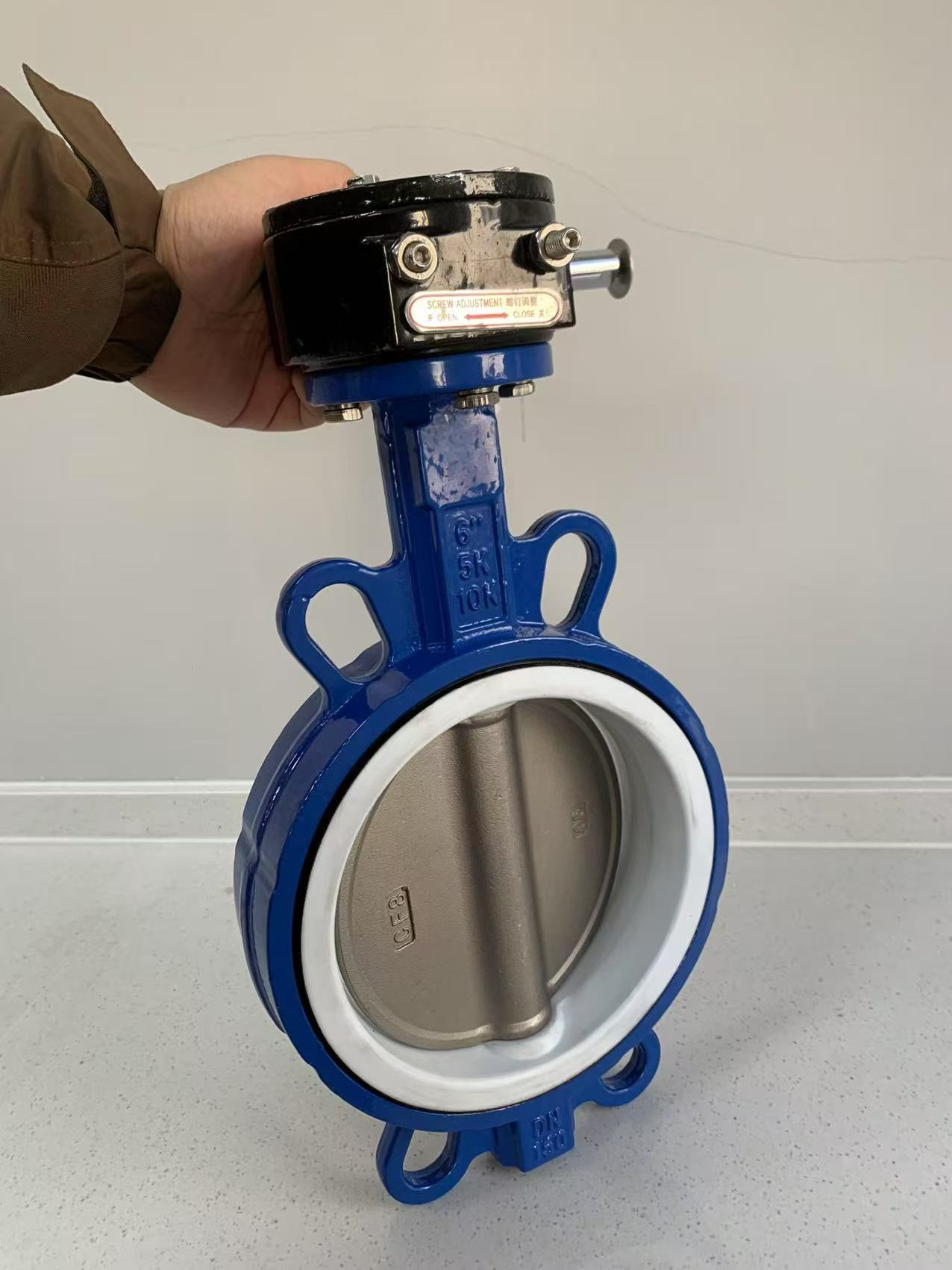 D371F半衬氟对夹式蝶阀