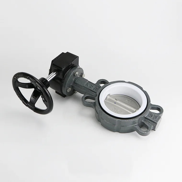 D371F半衬氟对夹式蝶阀